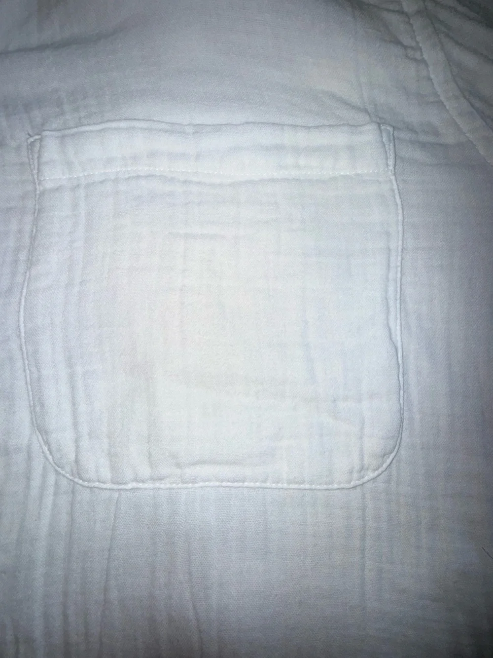 Cotton Gauze Button Down Shirt XL White Long Sleeve Lightweight - Picture 13 of 15